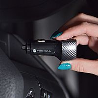 Φορτιστής αυτοκινήτου FORCELL CARBON USB TO USB μαύρο ( 36 W)