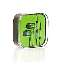 Ακουστικά στερεοφωνικό πράσινο-λάιμ κουτί μεταλλικό